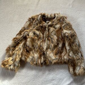 Vintage Faux Fur Coat Y2K